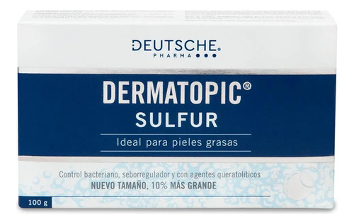 Dermatopic Sulfur(jabon En Barra) 100 G, Para Piel Grasa