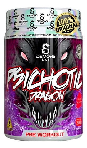 Suplemento em pó Demons Lab  Psichotic Dragon creatina Psichotic Dragon sabor  fruit punch em pote de 300g