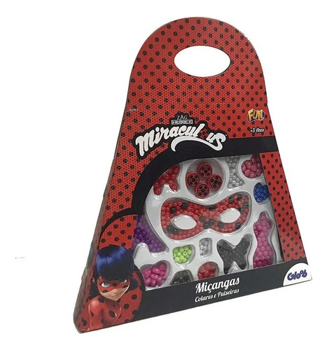 Bolsinha Média De Micanga Ladybug Miraculous Fun 82785