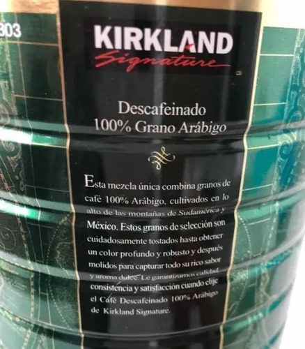 Café Descafeinado Kirkland Para Cafetera 2,720 Kg | Envío gratis