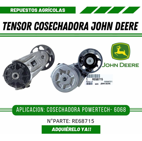 Tensor Correa Única John Deere Re68715 Powertech 