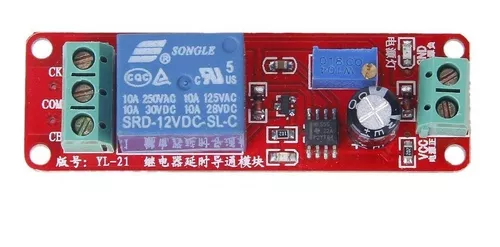 9 unids NE555 DC 12V temporizador de retardo relé módulo de interruptor  ajustable 0 a 10 segundos convertidor temporizador