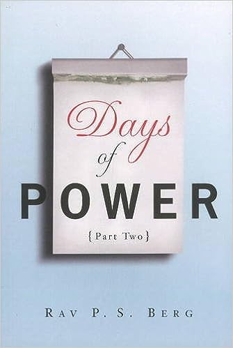 Livro Days Of Power - Rav P. S. Berg [2006]