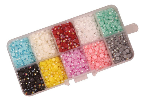 2 La Mitad De Perlas Redondas 4 Mm