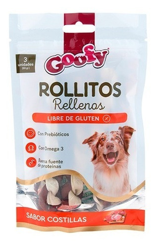 Goofy Rollitos Rellenos Carne Libre Gluten Raza Grande 60 Gr