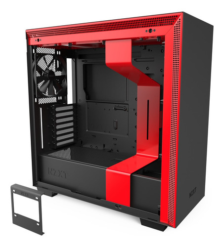 Imagen 4 de 5 de Gabinete Nzxt H710 Negro/rojo Eatx Vidrio Templado
