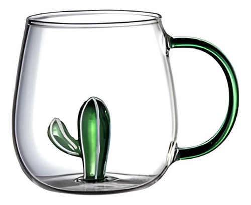 . Taza De Agua De Cristal De Cactus Premium 400ml