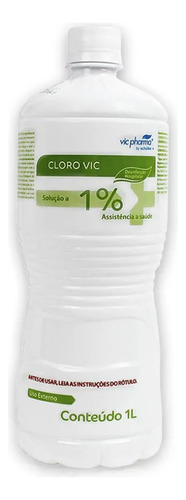 Hipoclorito De Sodio 1% ( Cloro Vic ) 1 Lt - Vic Pharma