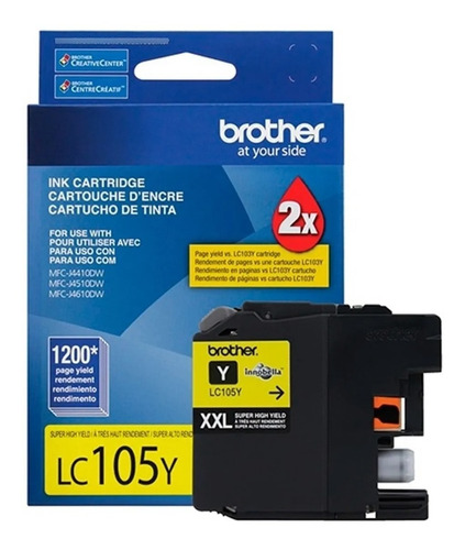 Tinta Brother Lc-105y Yellow Mfc-j4510dw 1200 Pag