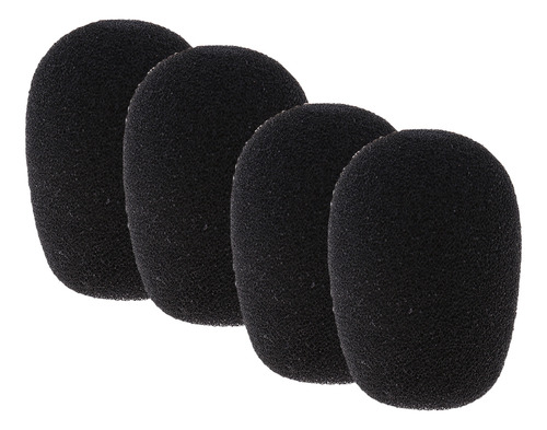 4 Piezas Pequeño Micrófono Negro Auriculares Solapa