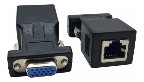 Haokiang Extensor Vga A Través De Ethernet Adaptador Vga 15 