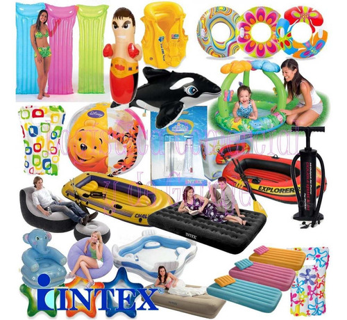 Imagen 3 de 9 de Set (2) Pelota Inflable Playa Piscina Intex 59032 61cm