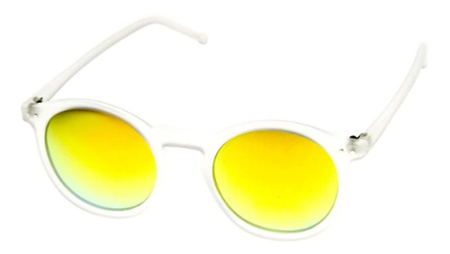 Retro Fashion P3 Frame Color Lens Round Horn Rimmed Sunglass