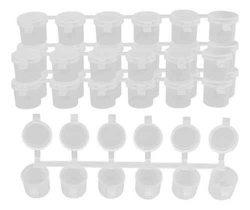 10 Tiras, 60 Botes De Pintura Vacíos, Botes De 10 Ml/ 0