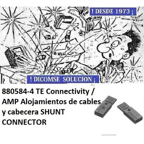 880584-4 Te Connectivity / Amp Macho 2.5mm Jumper Shunt X 5