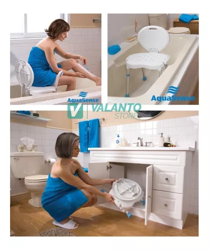 Silla De Baño Plegable Banco Para Ducha Regulable