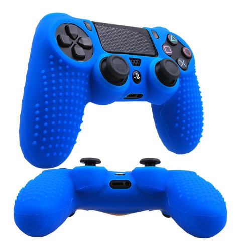 Imagen 3 de 9 de Funda Silicona Antideslizante Joystick Ps4 + 2 Grips