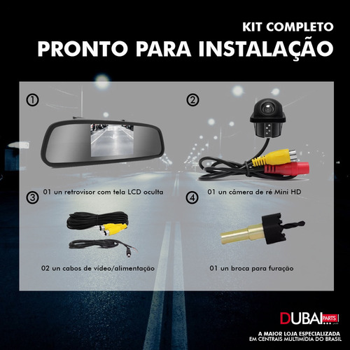 Retrovisor Com Câmera De Ré Fiat Uno 2018 2019 2020 2021
