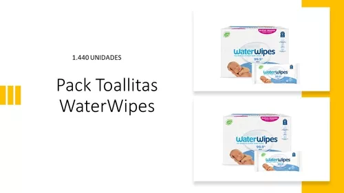 WaterWipes Toallitas Húmedas Tripack Bio (3 Tripacks x 60 Unds)