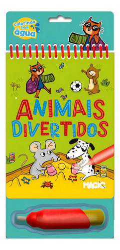 Animais Divertidos: Livro Infantil, De : Ciranda Cultural. Colorindo Com Água, Vol. 1. Editorial Magic Kids, Capa Dura, Edição 2023 Em Português, 2023