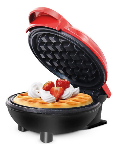 Mini Wafflera Eléctrica Con Doble Planchas Antiadherentes