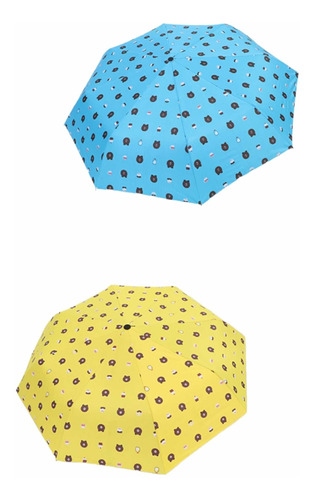 Sombrilla Paraguas Doble Automático Personal Diseños Osos