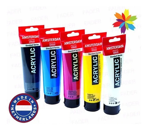 Imagen 2 de 4 de Acrilicos Artísticos Amsterdam 120ml Todos Los Colores