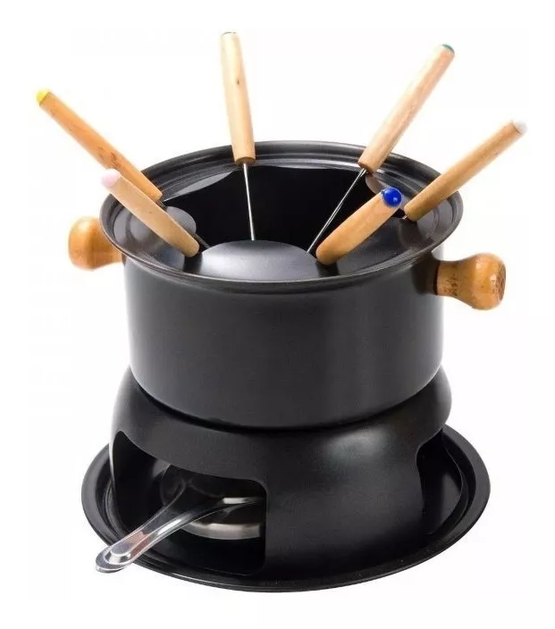 Fondue Con Pinches X 11 Piezas Antiadherente Oferta C