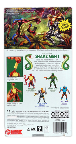 Masters Of The Universe Retro Rattlor Snake Men 2022