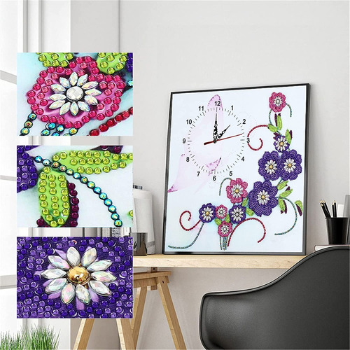 Imagen 5 de 7 de Reloj Diamond Painting Con Diamantes Cristal Y Mecanismo