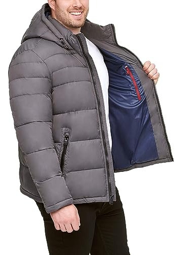 Campera Tommy Hilfiger Puffer C/capucha Y Logo 4xl Big&tall