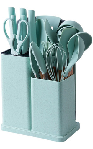 Juego Utensilios 19 Piezas Silicona Antiadherente De Cocina