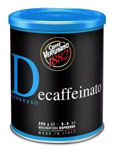 Cafe Vergnano Descafeinado Espresso Lata De 250gr