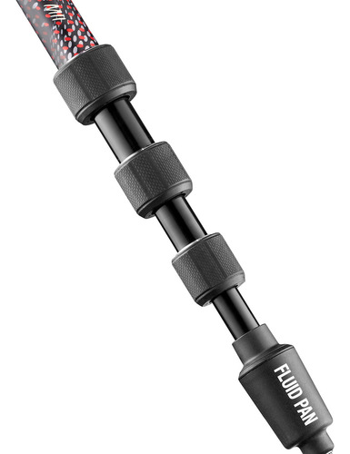 Manfrotto Element Mii - Kit De Video Monopié De Aluminio Con Cabezal De Video, Delgado Y Ligero, Carga Hasta 4 Kg, Base Fluida Plegable, 4 Secciones, Cierres Giratorios, Para Cámaras Sin Espejo Y Dslr