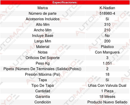 Deposito Anticongelante Pacifica V6 4.0l 06 Al 08 8601303