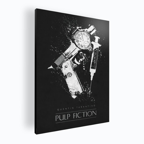 Cuadro Decorativo Monocromático Pulp Fiction 30x42 Mdf