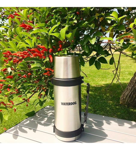 Termo Waterdog TA 1000 CC de acero inoxidable 1L plateado