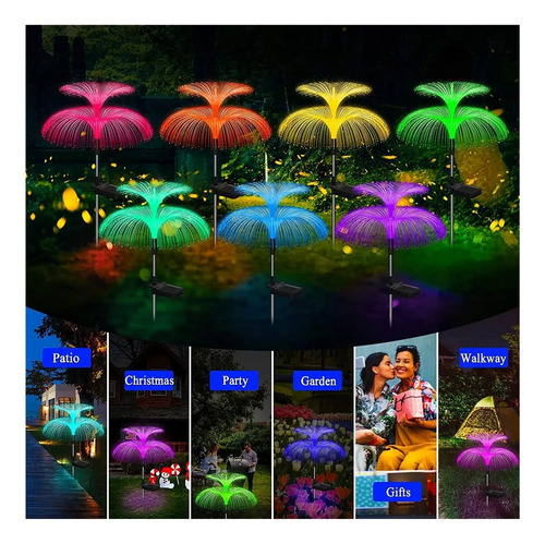 Lámpara Solar De Medusas, Lámpara De Jardín Para Césped