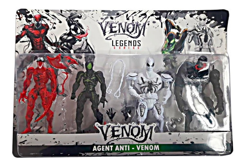 Muñecos Figuras X4 Venom Carnage 15cm Juguete Spiderman Niño