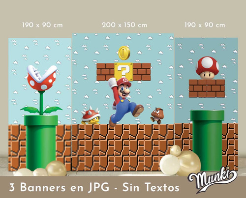 Banners Imprimibles Grandes Super Mario Bros Jpg X 3