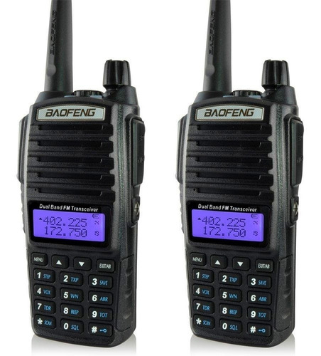 Kit Com 2 Rádios Ht Baofeng Uv-82 Vhf / Uhf Dual Band