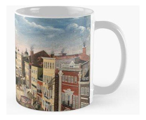 Taza X4 Ciudades Más Antiguas - Boston Massachusetts - Arte 