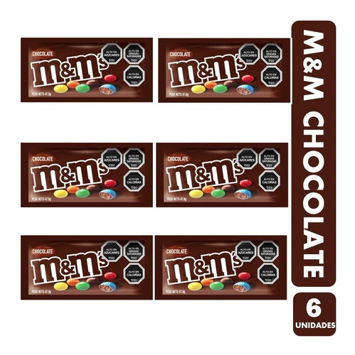 M&m Chocolate - Envase Café (pack De 6 Unidades)