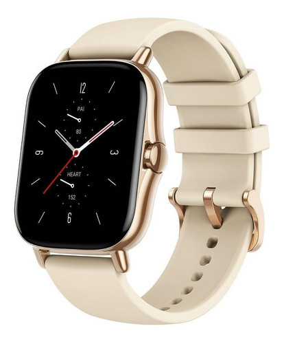 Smartband Amazfit Fashion GTS 2 1.65" caja de aleación de aluminio desert gold, malla desert gold de silicona A1969