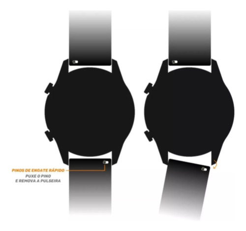 Pulseira Silicone Compatível Com Technos