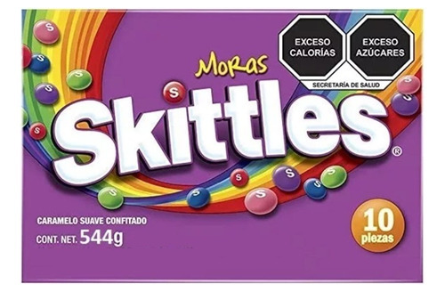 Skittles Caramelo Suave Confitado Sabor Moras 10pz 544g