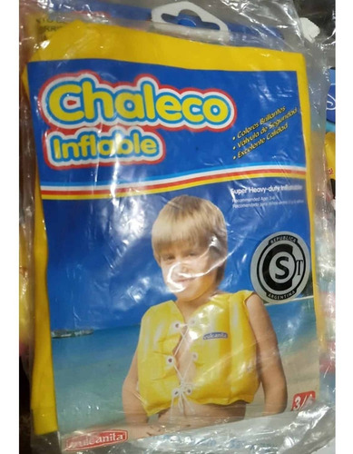 Imagen 2 de 3 de Chaleco Inflable Para Niño Ajustable - Aj Hogar