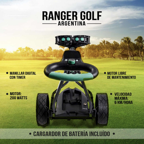 Imagen 4 de 10 de Carro Ranger Golf Electrico + Vel. Crucero + Timer!