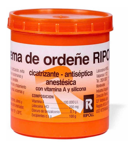 Crema Ordeñe 250g Cicatrizante  Antiséptica Con Vitamina A