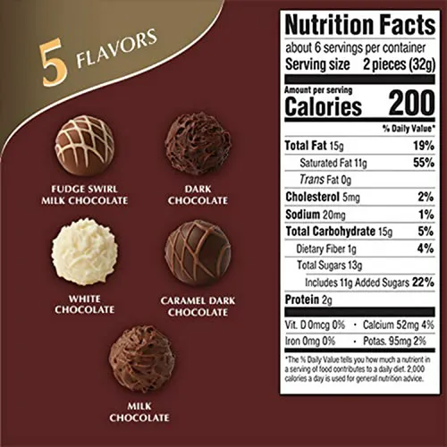 Caja De Regalo De Trufas De Chocolate Gourmet Lindt, Surtido